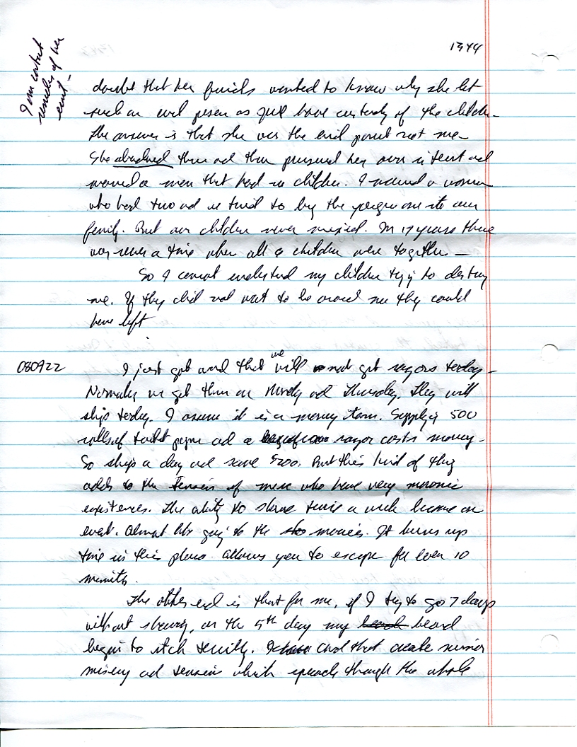 Dr John WorldPeace 2008 Prison Journal